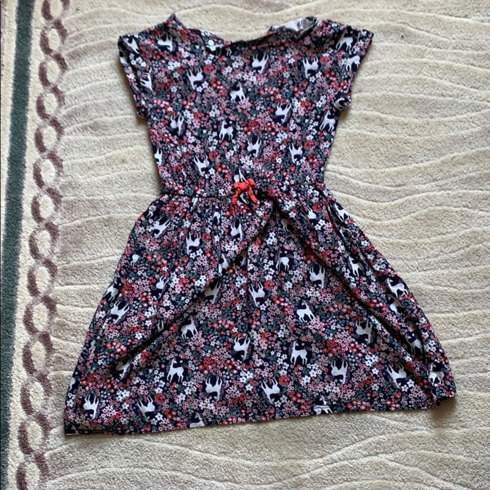 a unicorn,floral dress